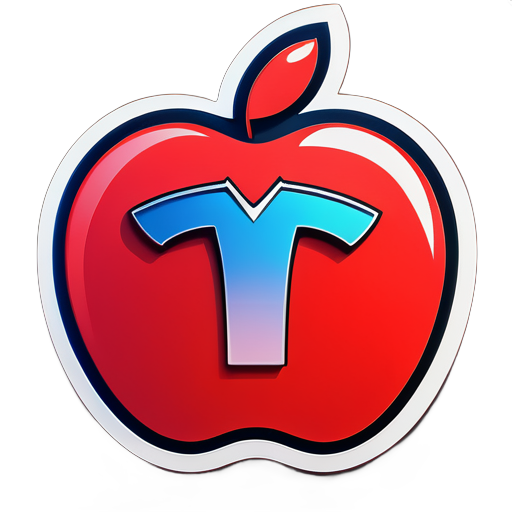 apple Tesla 的混合标签 sticker