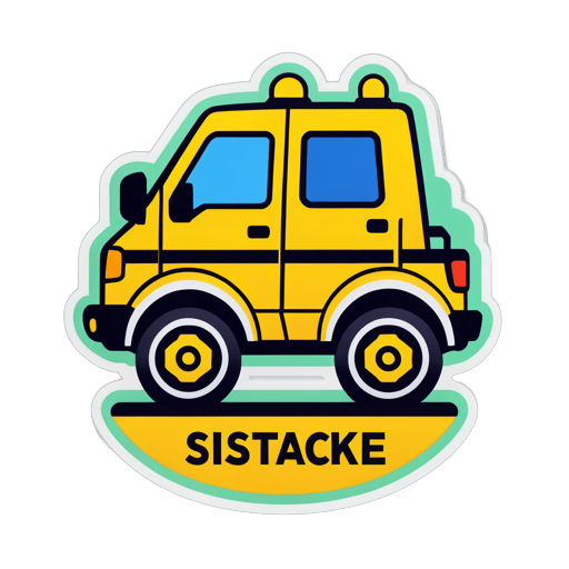 Véhicule d'assistance routière sticker