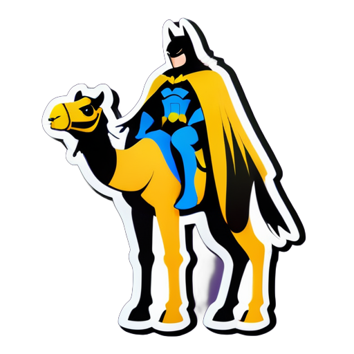  Batman on top of a camel sticker