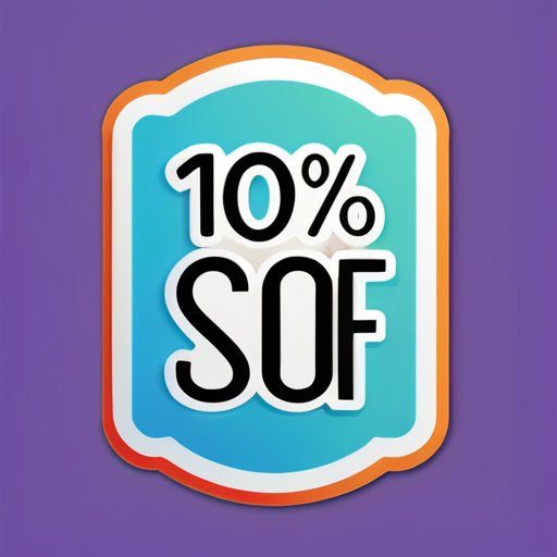 10% off sticker