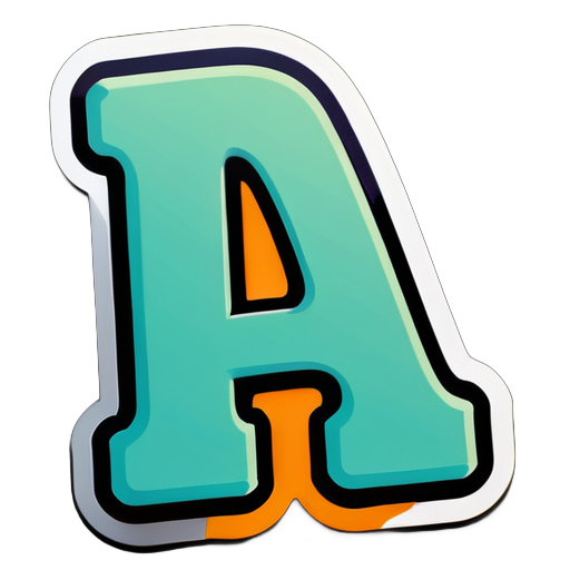 adesivo assustador com as letras 'A' e 'S' sticker