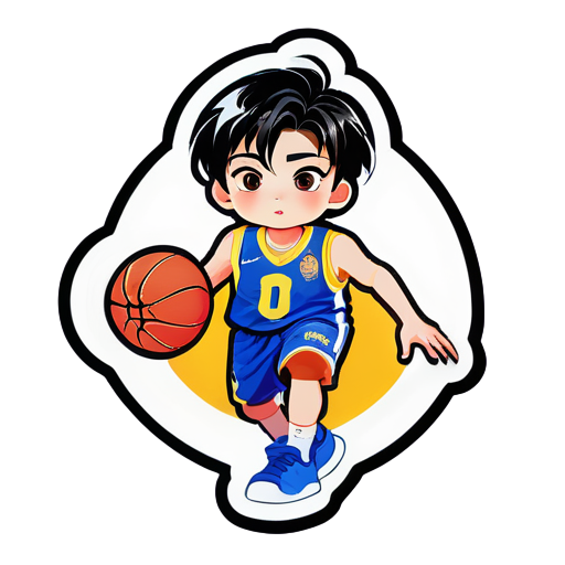 Cai Xukun, playing basketball sticker