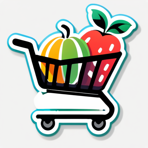 shaddock fruit the put shopping cart fro online retilor . i need to make for my online  store my online store name is "ShadGoct" sticker