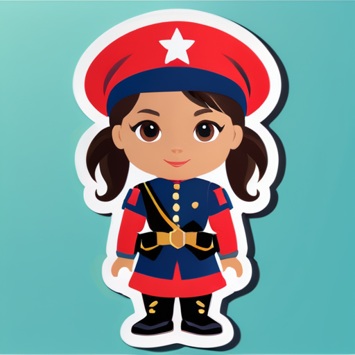 American Girl Soldier sticker