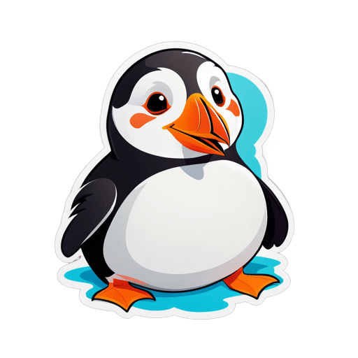 Relaxed Puffin Meme sticker