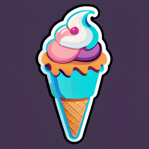 Cono de helado sticker