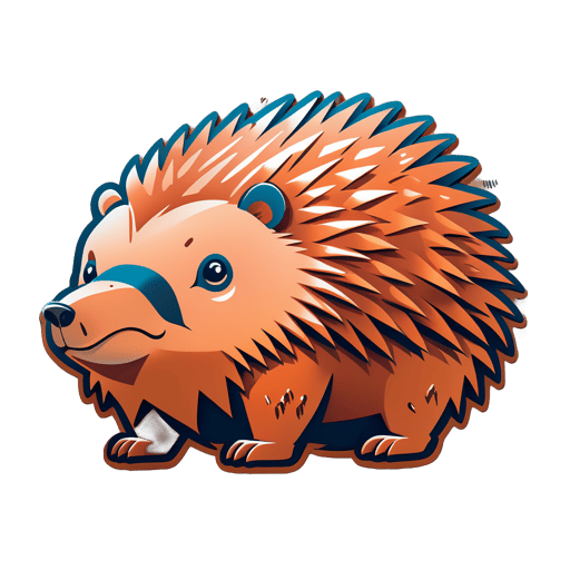 Portly Copper Porcupines sticker