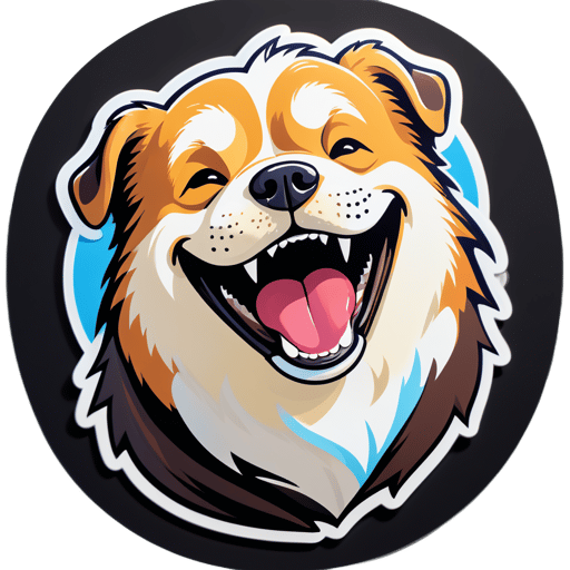 Meme de Perro Feliz sticker