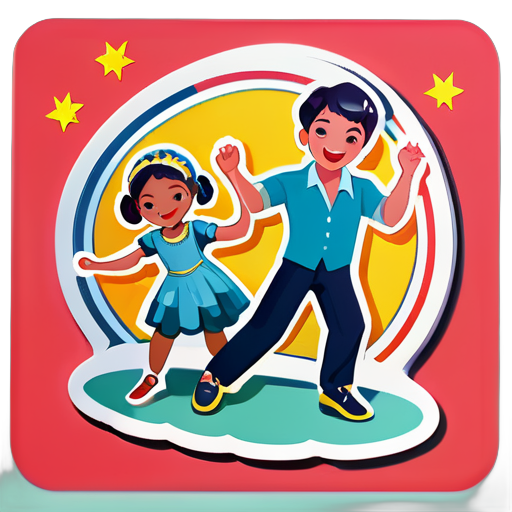 English song and dance sticker