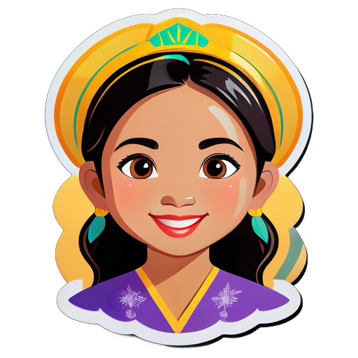 Myanmar girl named Thinzar  sticker