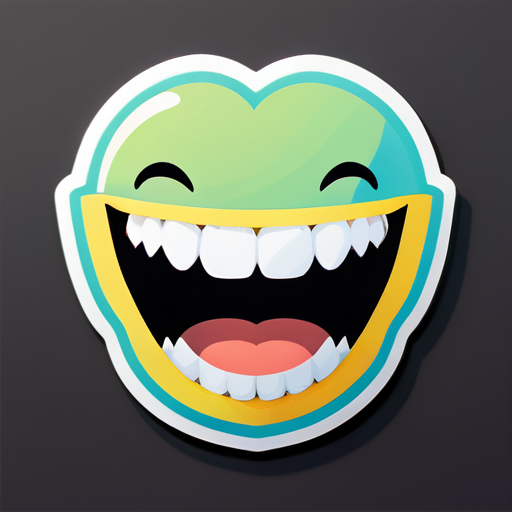 Happy teeth sticker