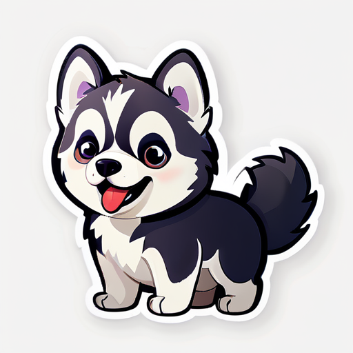 Adorable husky sticker