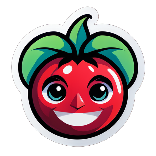 Pomegranate as a face of human
 sticker