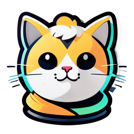 chat de codage sticker