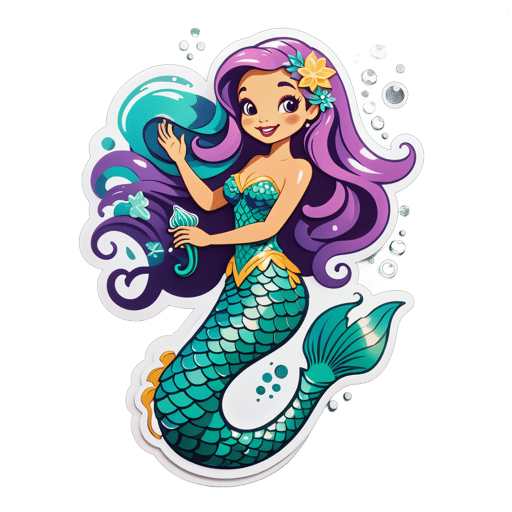 迷人的美人魚歌手 sticker