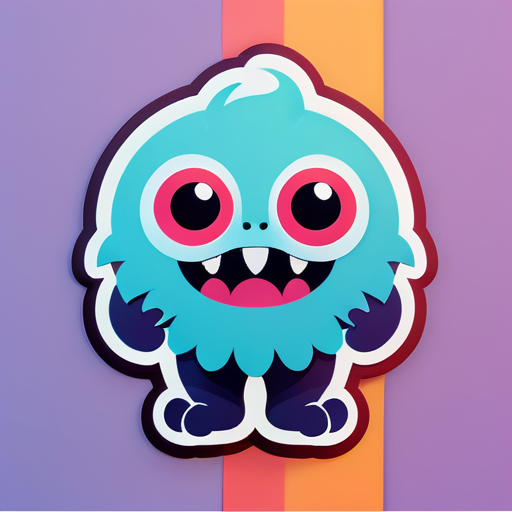 Mignon monstre sticker