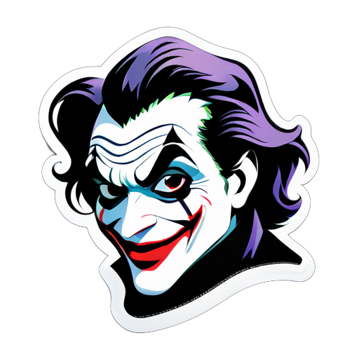 una pegatina en blanco y negro de la película del Joker sticker