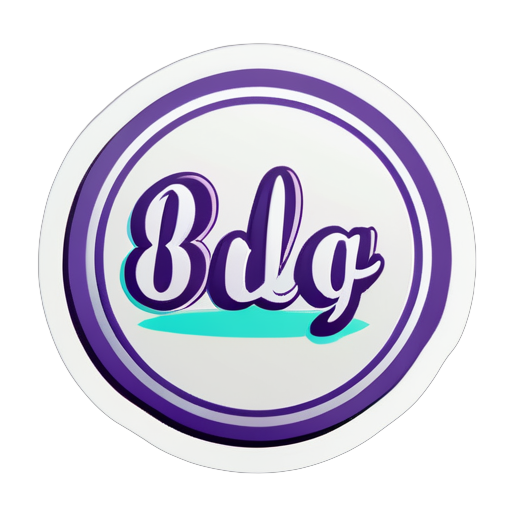 create a logo named "BLOG" in font "Bradley Hand ITC" and color should be "Lavender" sticker