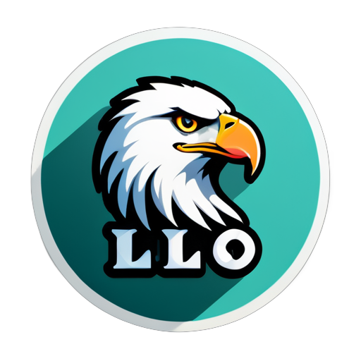 crear un logo de estudio con un águila y el nombre I.L.O sticker