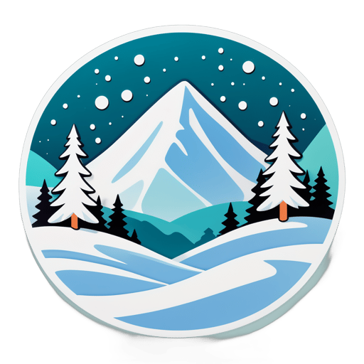 Silent Snowscape sticker