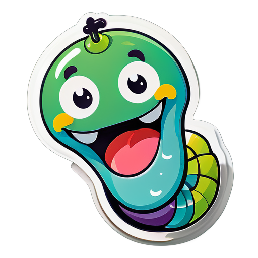 행복한 worm sticker