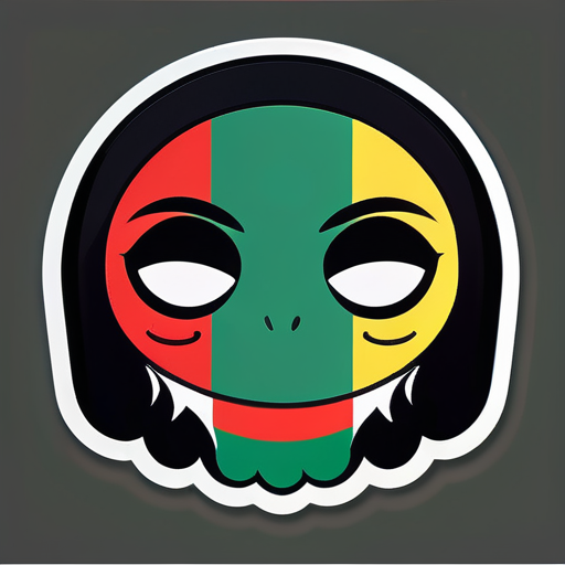 Gaza half Sad and half smile  sticker