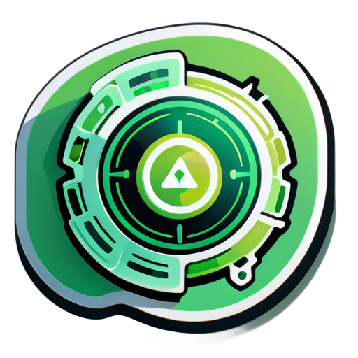 A piece of green code is constantly being generated, full of technology Sticker sticker