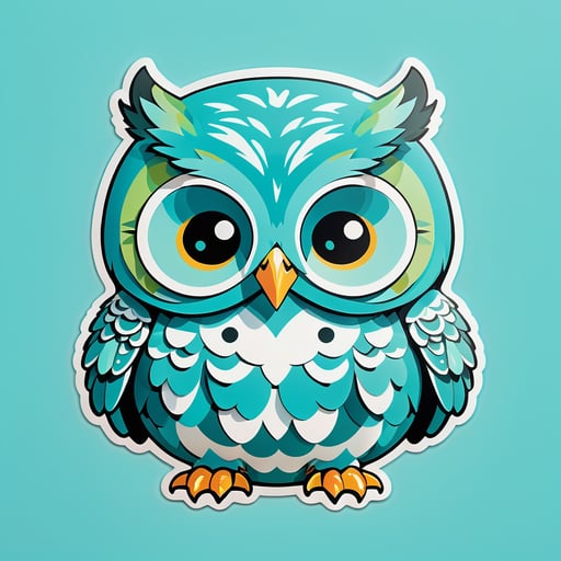 Chouettes Turquoises Dodues sticker