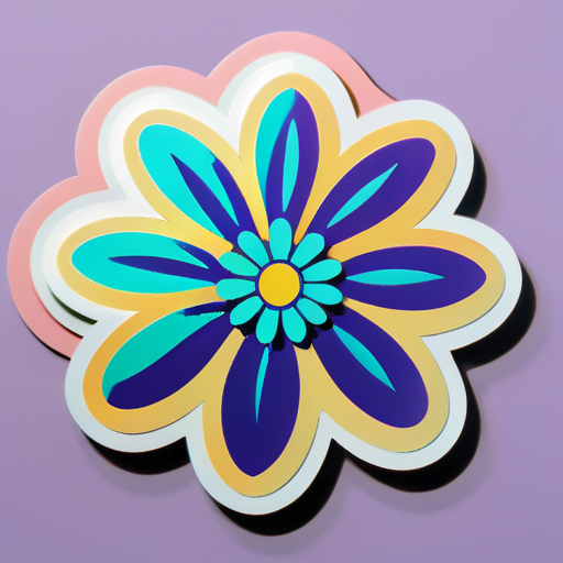 a beautiful flower sticker