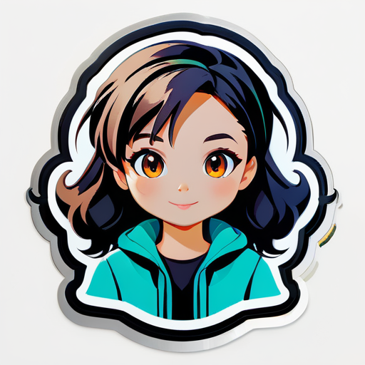 una chica sticker