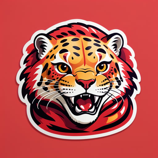 Overweight Ruby Cheetahs sticker