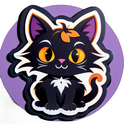 a Halloween cat
 sticker