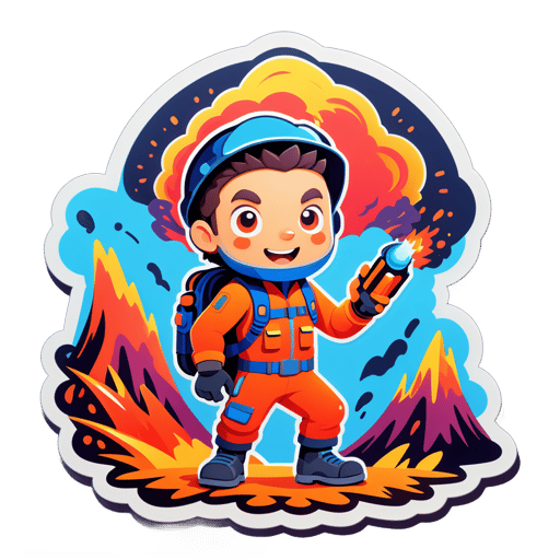 Energetic Volcano Explorer sticker