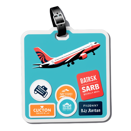 Luggage Tags: Customized luggage stickers for easy identification and to prevent mix-ups. sticker