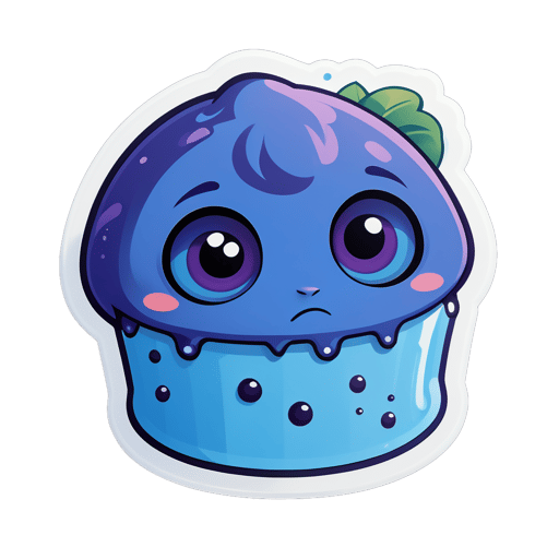 Shy Blueberry sticker