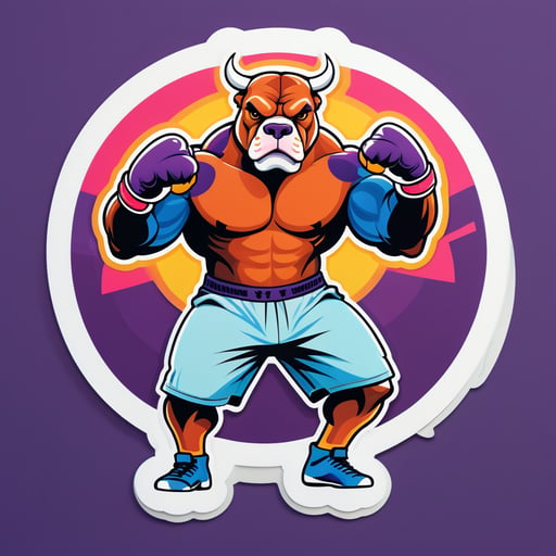 Fuerte Toro Boxeador sticker