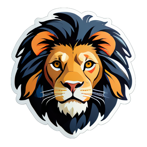 Lion face  sticker