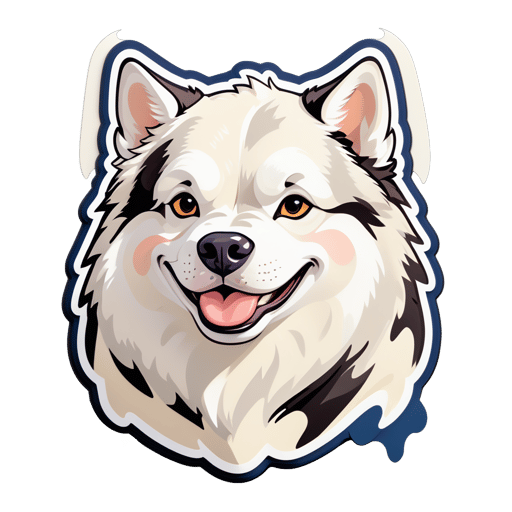 Vacas Crema Husky sticker