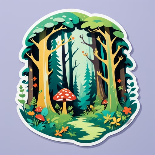 Forêt enchantée sticker