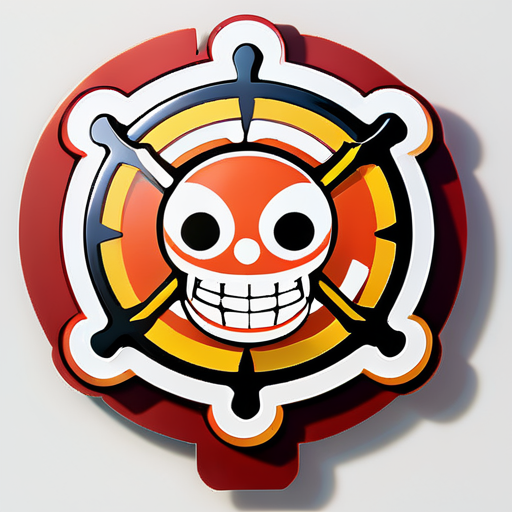 One Piece anime logo 3D rotating  sticker