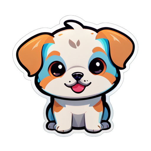 Cute little dog sticker