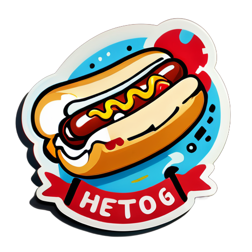 tatouage old school, hot-dog sticker