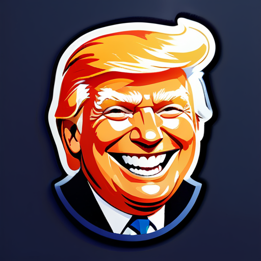 donald trump smiling sticker