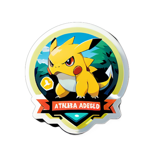 Sticker de Pokémon con la frase "un debate salvaje apareció" sticker