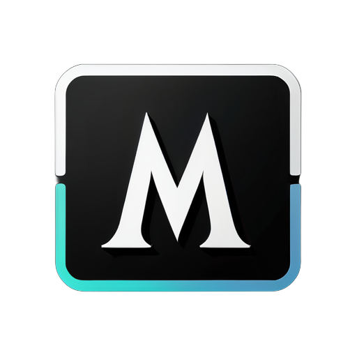 Help me create a minimalist, sophisticated logo with the letter M sticker