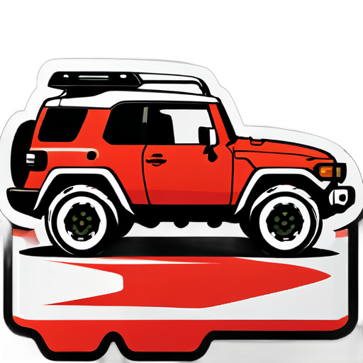 Fj cruiser 以馬爾博羅風格塗裝 sticker