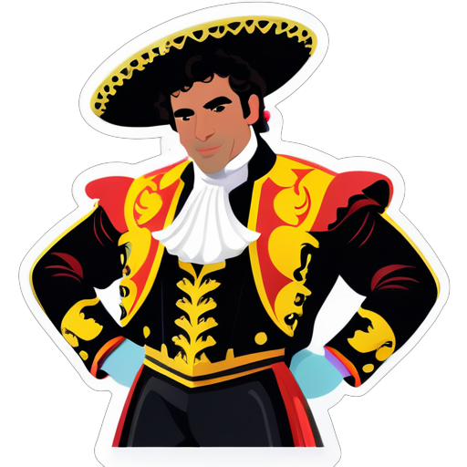 Spanish bullfighter named Siyab sticker