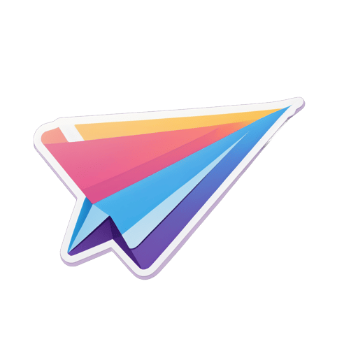 Soaring Paper Airplane sticker