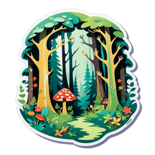 Forêt enchantée sticker