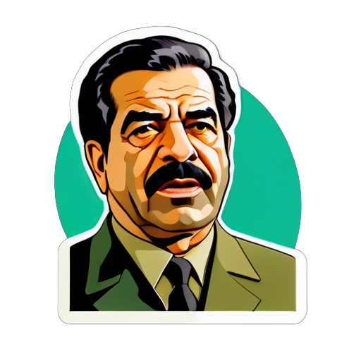 Saddam  speaks about irak sticker